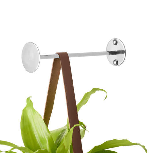Bloem Revel 8" Indoor Metal Plant Wall Hanger - Easy Install, 15 lb Weight Capacity, Installation Kit Included, Decorative Wall Hook for Hanging Plants, Silver