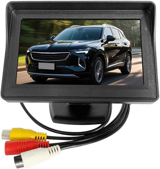 YoRise 4.3 Inch 12V TFT LCD Car Color Parking Aid System Monitor Display, DC Automotive Rearview Reverse Camera