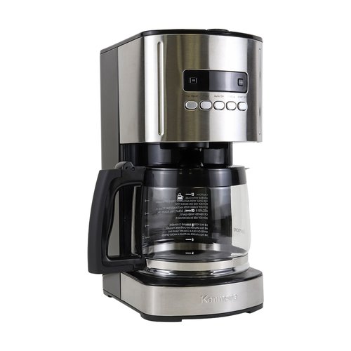 Kenmore Drip Coffee Maker - 12 Cup Programmable Cafe Machine With Glass Pot, Regular & Bold Brew, Auto Shut Off Large Water Reservoir, Reusable Filter, Kitchen Appliances For Cafeteria Barista, Black