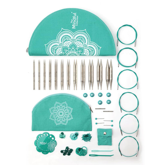 KnitPro The Mindful Collection Gratitude Interchangeable Needles Set 5" (13cm) | 12 US Sizes (2.5-17) with Accessories