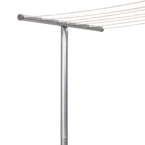 Household Essentials Outdoor Clothesline T-Post, Heavy Duty Galvanized Steel Laundry Pole, 90” Tall, One Single Post Only (Rope Not Included), Backyard Clothesline Support