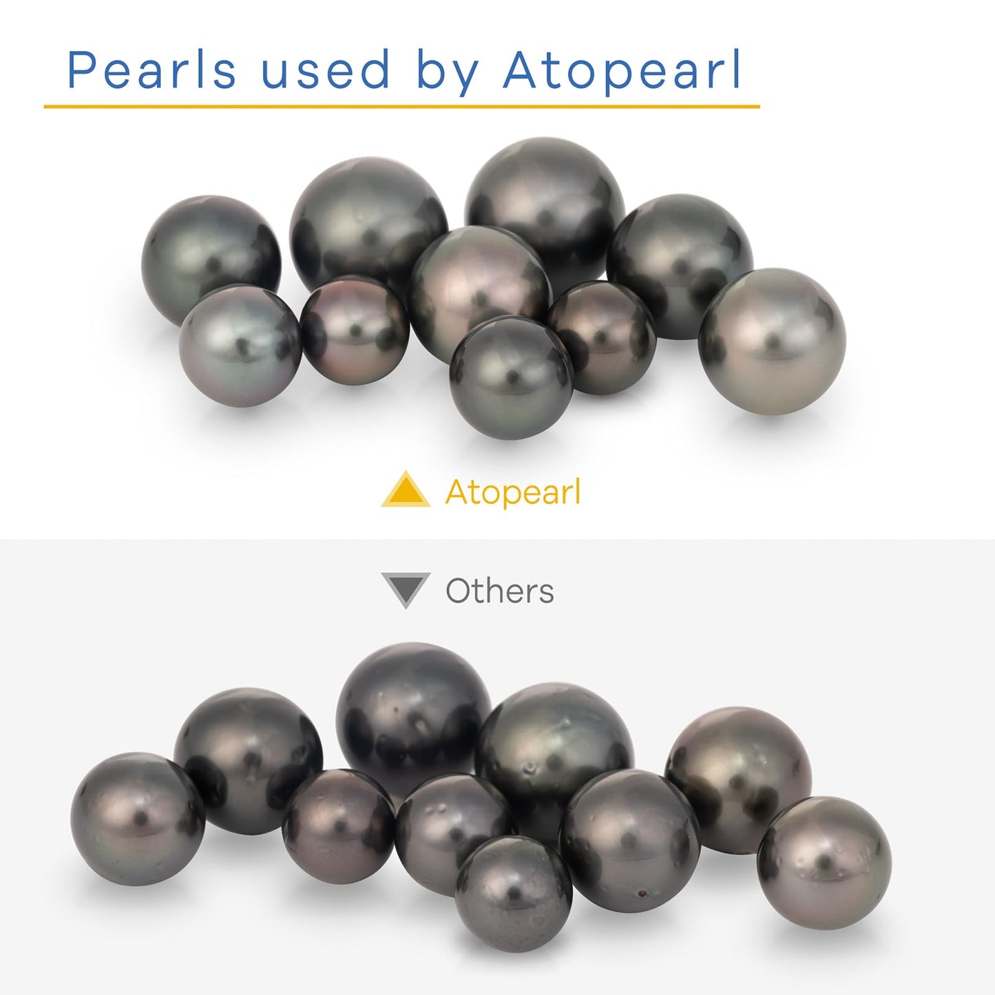 Atopearl Valentine's Day Gift for Her Tahitian Black Pearl Pendant Necklace for Women Mothers Wife, 7-8mm AAAA Round Pearls Jewelry Wedding Birthday Anniversary Christmas