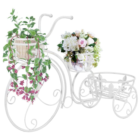 Logeirevo Vintage Style Plant Stand Bicycle Shape, Metal Bicycle Plant Stand for Patio Home Garden Decor,-279