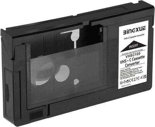 Bingxue 2025 12mm 8mm/Hi8/Mini VHS C Adapter, SVHS VHS-C to VHS, VHSC Tapes Camcorders Motorized for VCR Player, Not