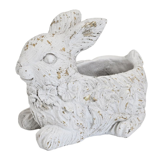 Vexiradine Vintage Cement Animal Planter Pots,Cement Succulent Planter,Indoor & Outdoor Garden Decor Rustic Shabby Flower Plants for Home,Patio,Balcony(Rabbit)