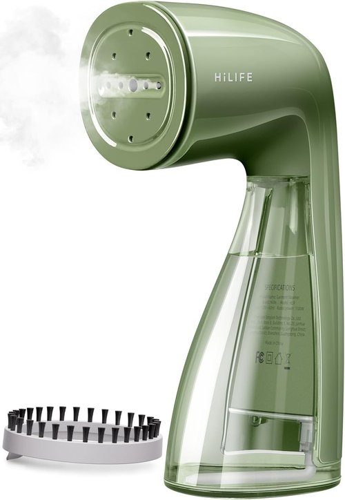 HiLIFE Portable Clothes Steamer - 700W Handheld Design with 240ml Capacity | Olive Green, Perfect for Home & Travel