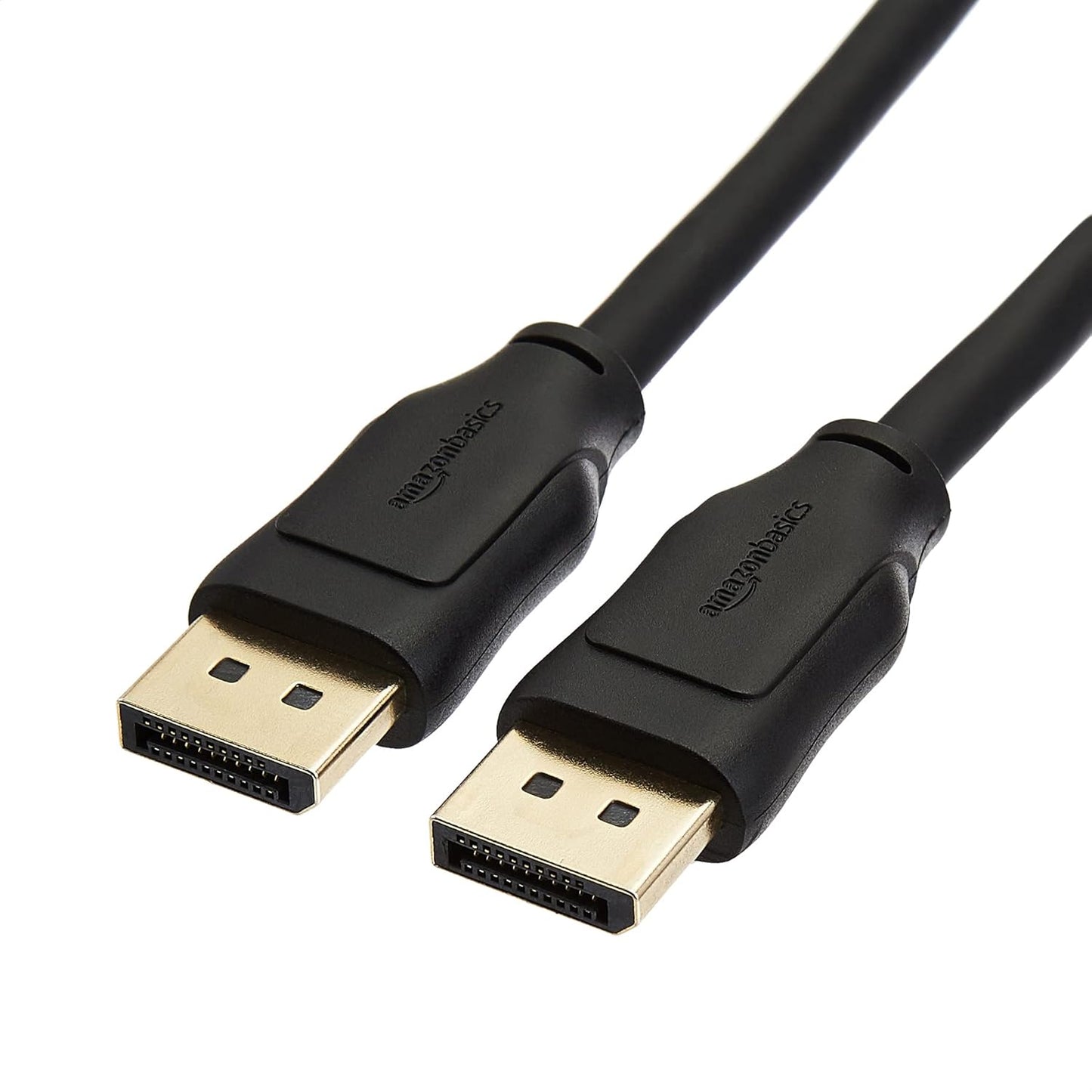 1.4 8K@60Hz, 4K@120Hz, 32.4Gbps HBR3, 3D, 10 Amazon Basics DisplayPort Cable, High-Speed, Dynamic HDR and Gold-Plated