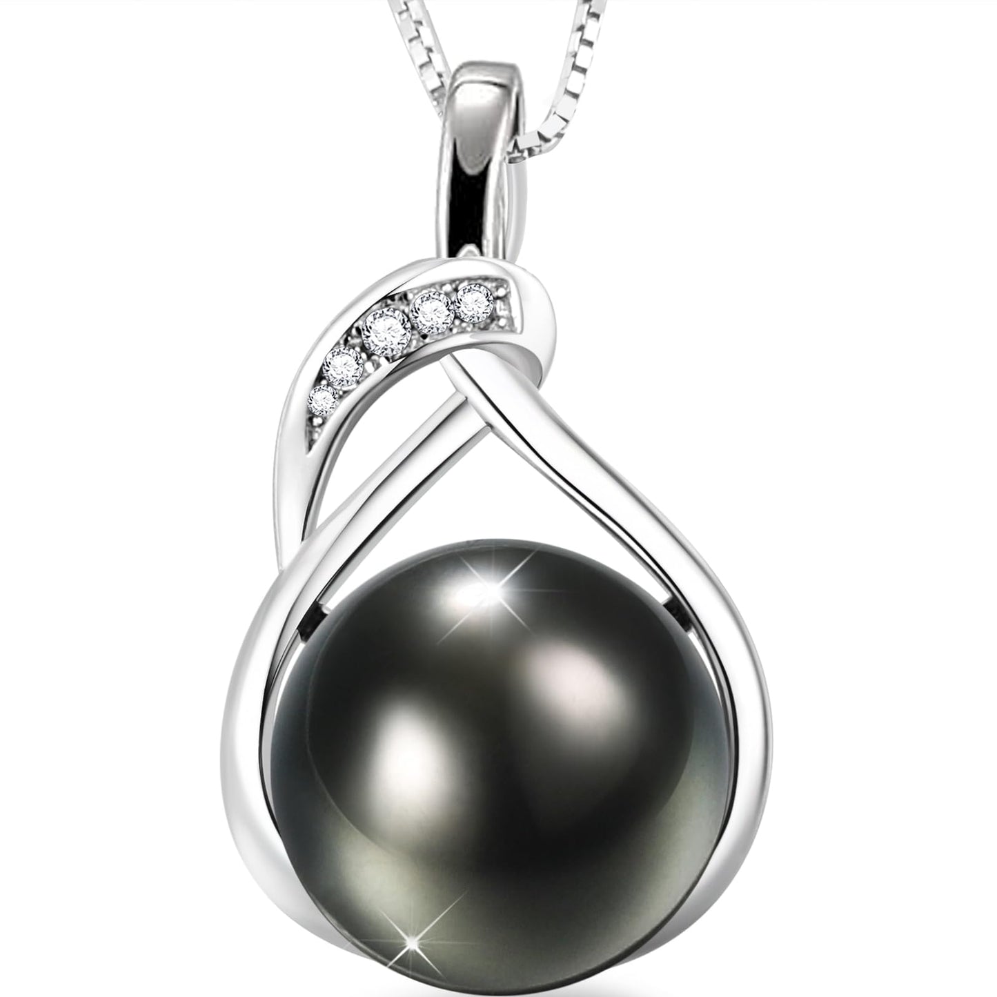 Kraidoey Genuine Tahitian Black Pearl Necklace - GIA Certified 11-12mm Cultured Pearl, 925 Sterling Silver 18K Gold Plated, Adjustable 18"-20"- Gifts for Women Wife Anniversary Birthday Christmas