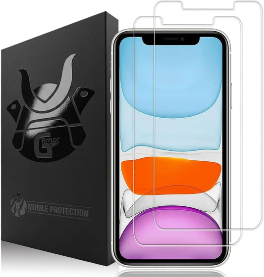 2 Pack 11 (6.1-inch) 9H Ultra Clear Glass Screen Protector for iPhone XR, - Lifetime Replacement, Tempered Glass