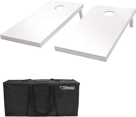 GoSports 4 ft x 2 ft Regulation Size Wooden Cornhole Boards Set - Includes Carrying Case and Over 100 Optional Bean Bag Colors