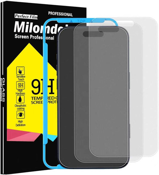 3 Pack 17 Milomdoi Matte Screen Protector for iPhone Pro [Phone Case Friendly] Tempered Glass Accessories Film