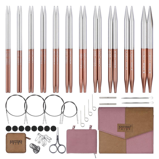 Knitter’s Pride Rosemist Regal Interchangeable Needle Set 5"" (13cm) – 11 US Sizes (2.5 to 11)