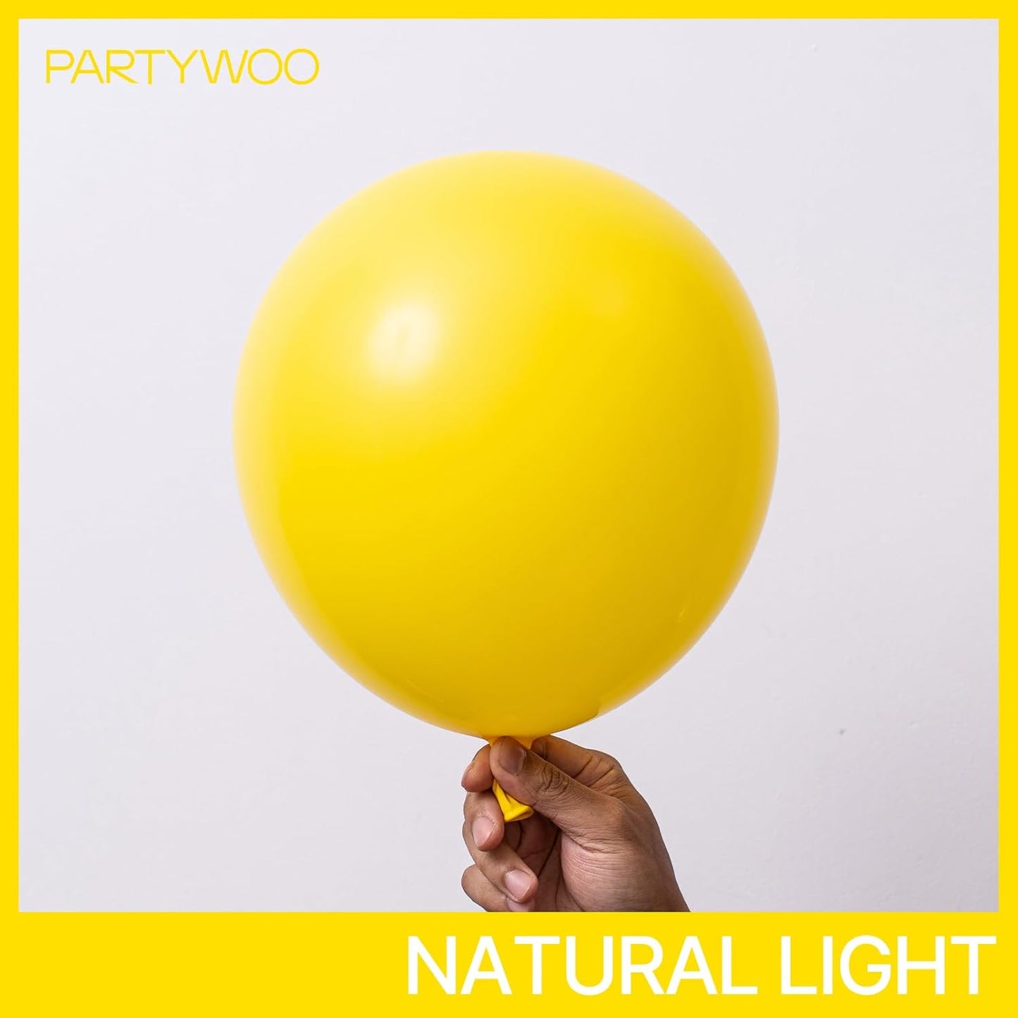 PartyWoo Yellow Balloons - 120-Piece Matte Latex Balloon Arch Kit | Various Sizes for Easter & Celebrations