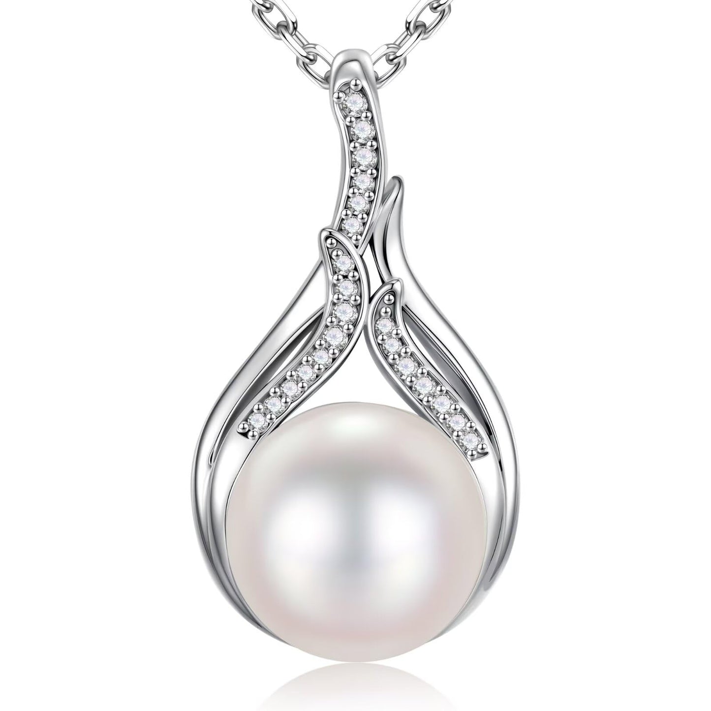 Iefil Wife Gifts - Wife Birthday Gift Ideas | Pearl Necklace for Women, Sterling Silver Necklace for Women, Pearl Jewelry