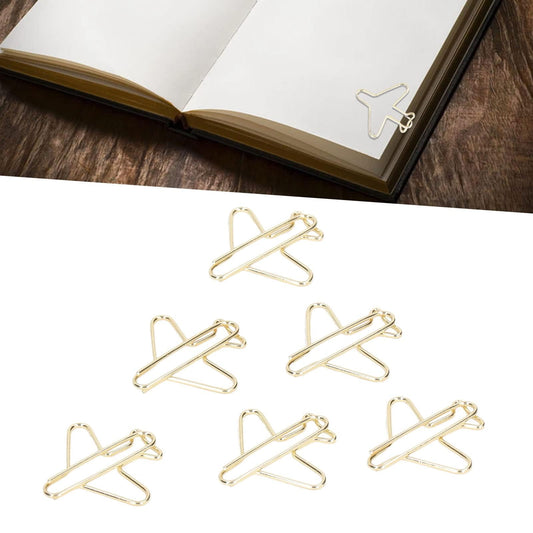 100Pcs Airplane Shape Paper Clips, Mini Cute Metal Paperclips, Funny Decorative Bookmarks Planner Clips with Storage Box Portable Office Supplies for College Teachers Students – Desk Accessories