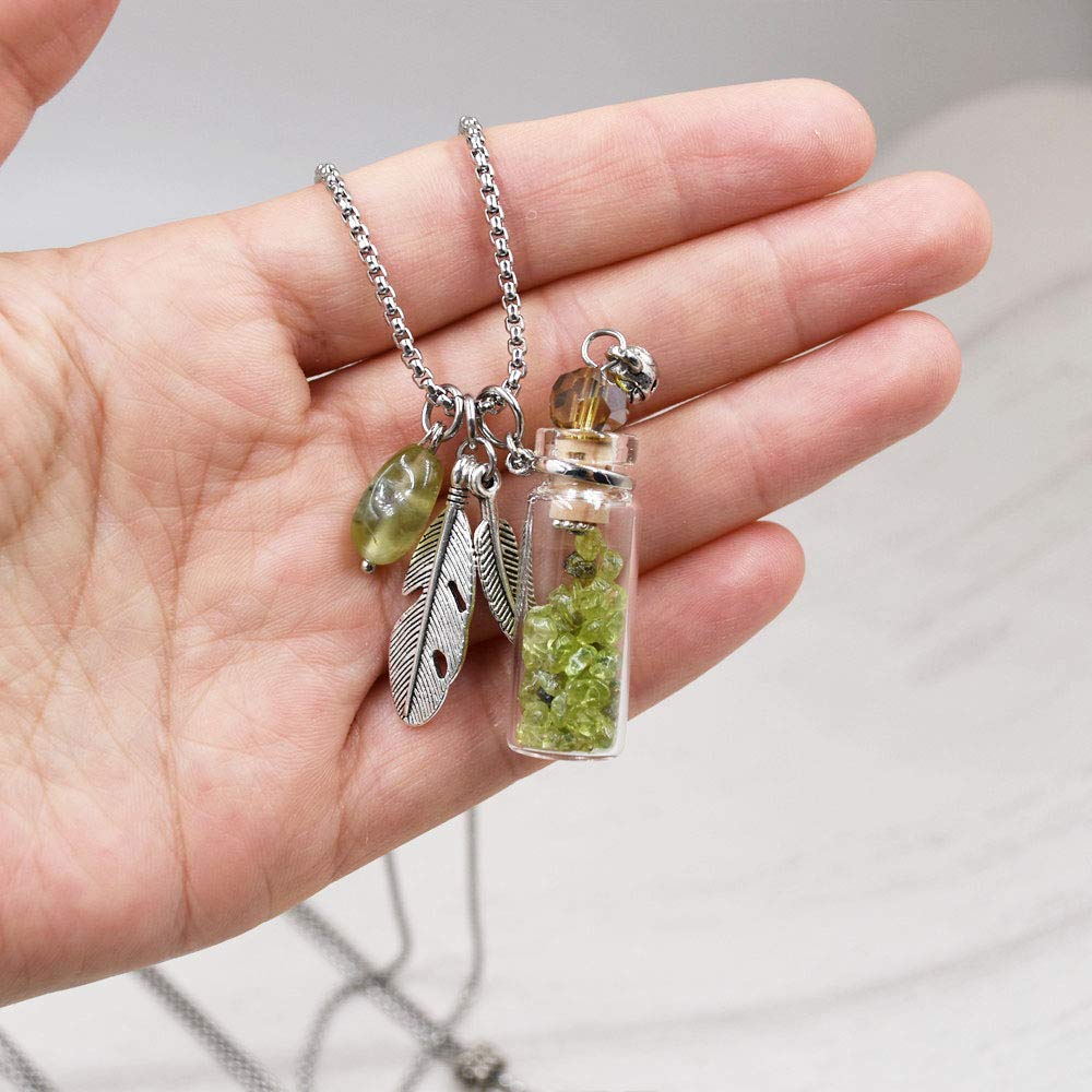 CoolDIY Aromatherapy Essential Oil Diffuser Necklace Locket Pendant Stainless Steel Chain Perfume Crystal stone Pendant Necklace (Black)