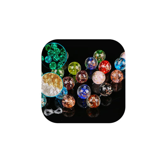 200 PCS 8mm Glow in The Dark Beads Bulk Round Luminous Glass Beads with Holes for Jewelry Making Bracelets Earrings Necklace Glow Loose Spacer Ball Bead DIY Craft Kit (Mixed Color)