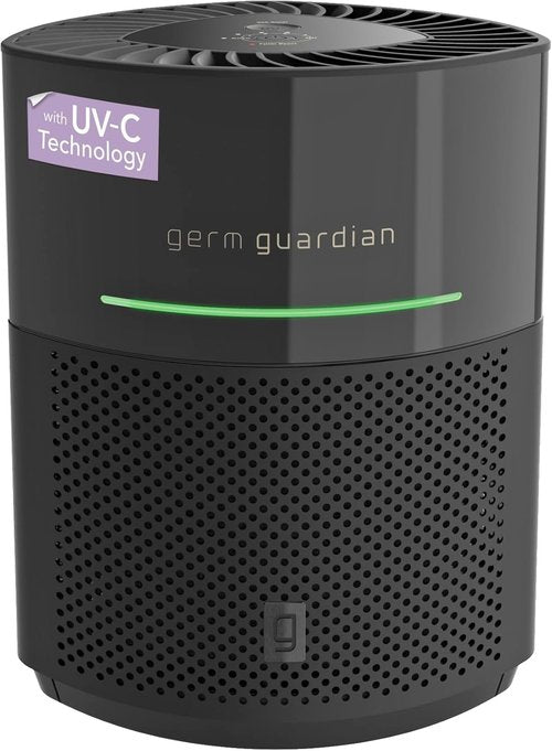 GermGuardian Airsafe+ HEPA Air Purifier - Large Room Coverage Up To 1043 Sq. Ft. | UV-C Light & Air Quality Sensor, Black