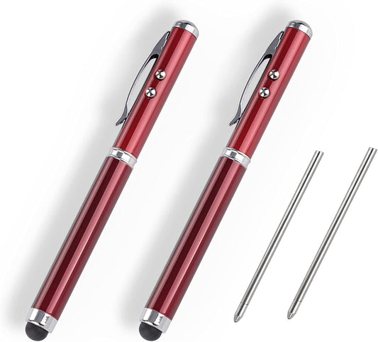 AIYIBEN (2 Metal Multi-Function Pen, Touch Screen Stylus, Flashlight with White Light, Creative Christmas and Birthday