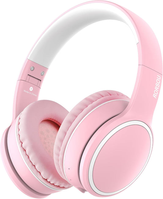 B10 Headset 50H 5.3 RORSOU Wireless Over-Ear Headphones, Lightweight Folding Stereo Bass Bluetooth with Mic, Playtime