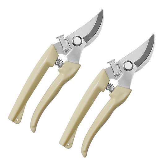 Blue Garden Flower Shears Pruning Shears 6.9 inches Scissors Heavy Duty Plant Scissors for Cutting Flowers, Trimming Plants, Bonsai, Fruits Picking (Blue Handle)