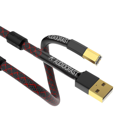 2.0 6.56ft 2m Tertullus HiFi Audiophile USB Cable USB Cable A to B High End Type A Male to Type B Male HiFi Data