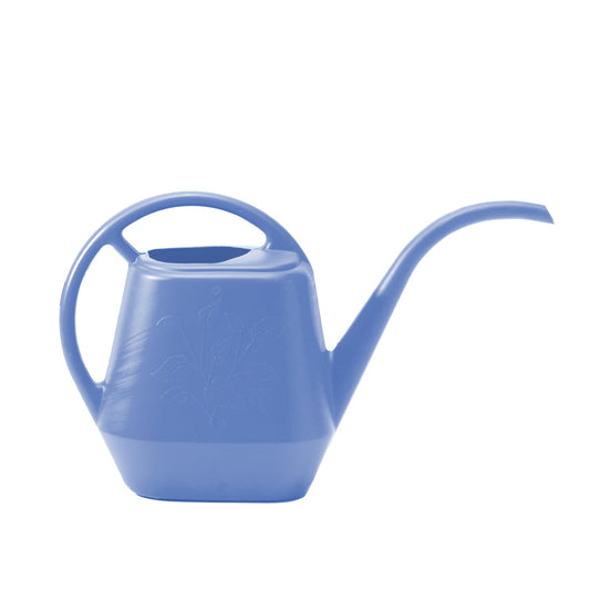 Bloem Aqua Rite 56 Fl Oz Plastic Watering Can - Indoor & Outdoor, Narrow Spout, Comfortable Dual Handles for Flowers & Houseplants, Peri-Blue