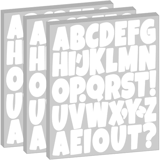 Bemeol Bulletin Board Letters 1026 Pieces 2 Inch Alphabet Letter Stickers Self Adhesive Sticker Letters for Bulletin Poster Board Classroom Mailbox Door Home Decor(White)