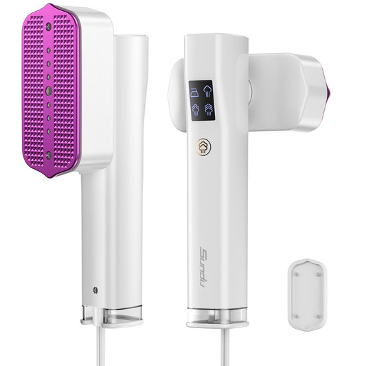 Steamer for Clothes,Sundu Portable 2-in-1 Steamer & Iron,15s Heat-up,100ml Tank,Ironing Gloves,20 Min Steam,Wrinkle Remover,Garment Steamer for Travel & Home(Charm White)