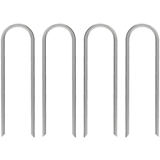 AAGUT Garden Stakes, Yard Landscape Staples Heavy Duty Galvanized 11-Gauge 6 Inch Lawn U Pins for Dog Fence,Tubing Drip Irrigation Hose, Chicken Wire, Weed Barrier Fabric 200 Pack