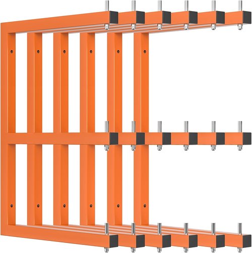 Lumber Rack | 6-Pack Wall-Mounted Heavy Duty Wood Storage Racks - 1980 LB Capacity, Orange
