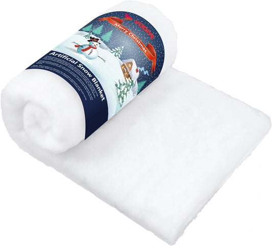 Vodiye Fluffy Fake Snow Blanket - Lifelike Artificial Snow for Christmas Decor | Soft & Thick Design