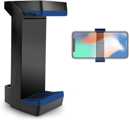 Acuvar 3.5" Universal Tripod Slim Smartphone Mount with Blue Soft Protective Rubber Grip for iPhone, Android, and All