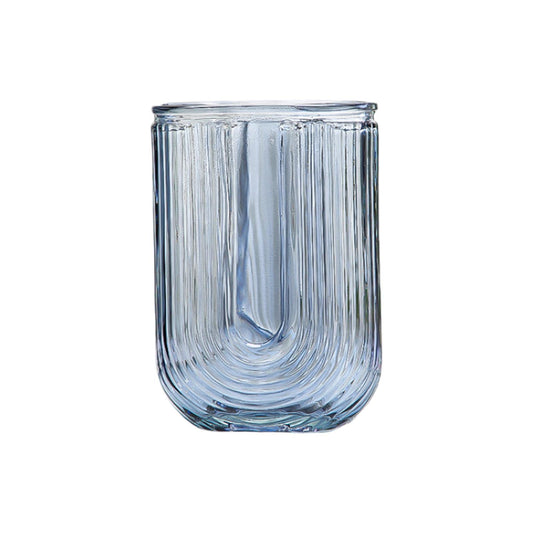 Duiaynke Glass Vase, Glass Ornament,Plant Vases Modern Terrarium Holder Display, for Dining Table Office Desktop Home Decor