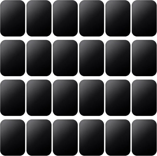 Aecsze 24 Pack 2.55x1.77 Replacement Metal Plates for Magnetic Car Mount - in Adhesive Metal Plates for Magnetic Mount
