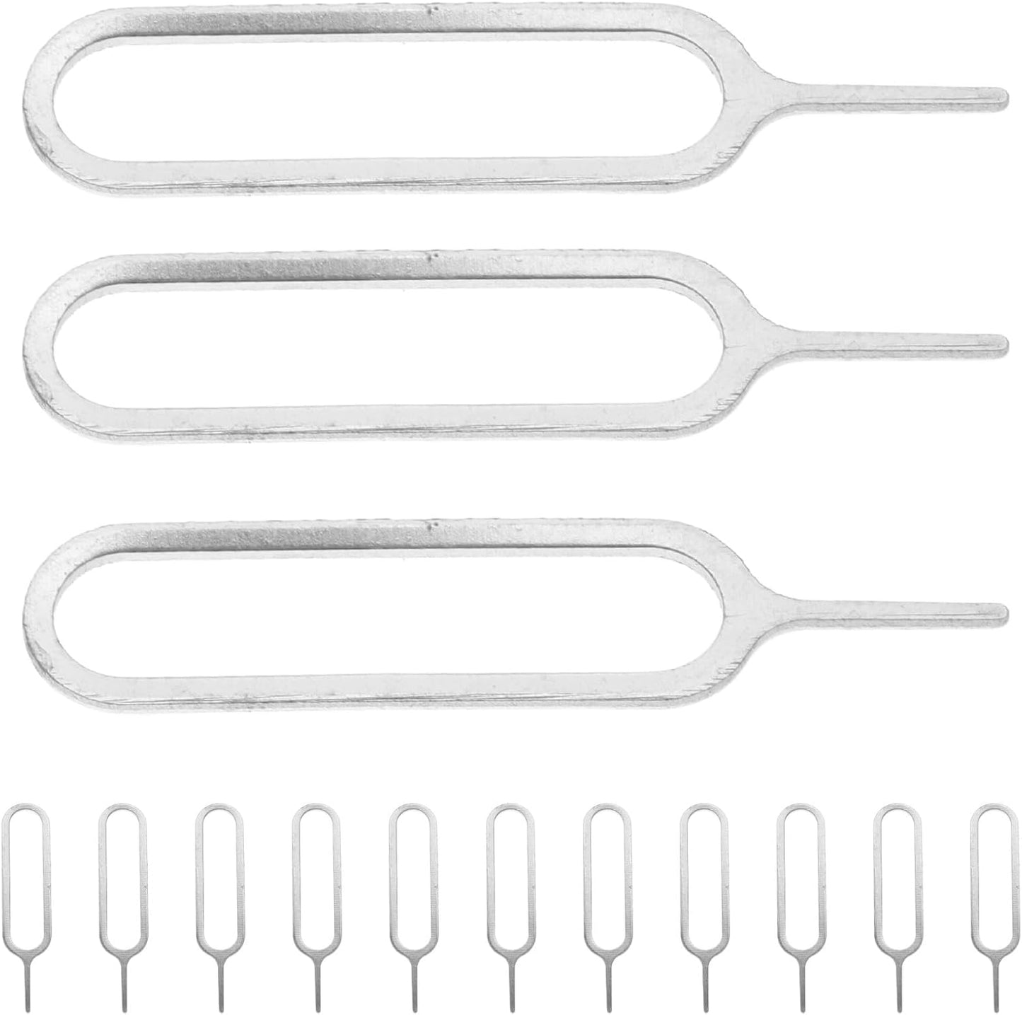 500pcs Universal Sim Card Tool Kit, Silver Sim Extractor Pins and Tray Ejector Needles for Smartphones, Tablets