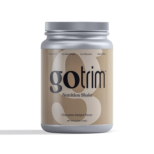 GoTrim Chocolate Protein Shakes Ready to Drink ??High Protein, High Fiber, Meal Replacement, No Added Sugar, Gluten-Free, 14 Servings ??Perfect for Weight Loss, Muscle Building, and Busy Lifestyles