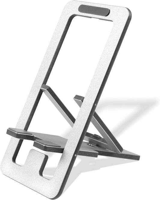 Ceemiaa 16-13 S24-S8, Foldable Aluminum Phone Stand Adjustable Desk Holder for Travel & Office, Compatible with iPhone