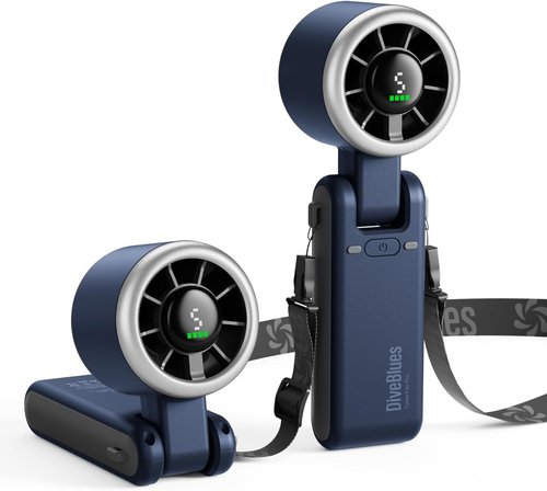 Diveblues Portable Handheld Turbo Fan - 5-Speed Battery Operated Cooling Fan for Outdoor Use | 12-Hour Runtime