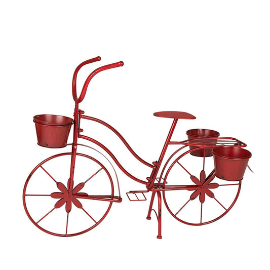 JYXYXSCP 36.61inchL Metal Bicycle Plant Stand,Hand Painted Standing,Planter Flower Holder Indoor Outdoor Home Garden,for Outdoor Decoration