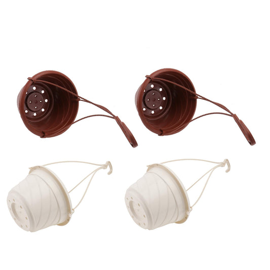 BESPORTBLE 4Pcs Assorted Color Hanging Flower Pot Plastic Hanging Planter for Indoor and Outdoor Home Decor Ideal for Balcony and Garden