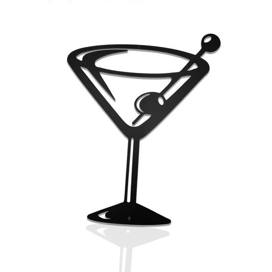 AWISBI Metal Martini Glass Decor, Bar Cart Bourbon Wall Art, Beer Gin Decor For Home Bar, Man Cave, Cafe Pub, Kitchen, Gifts For Alcohol Lovers, Husband, Men Or Boyfriend