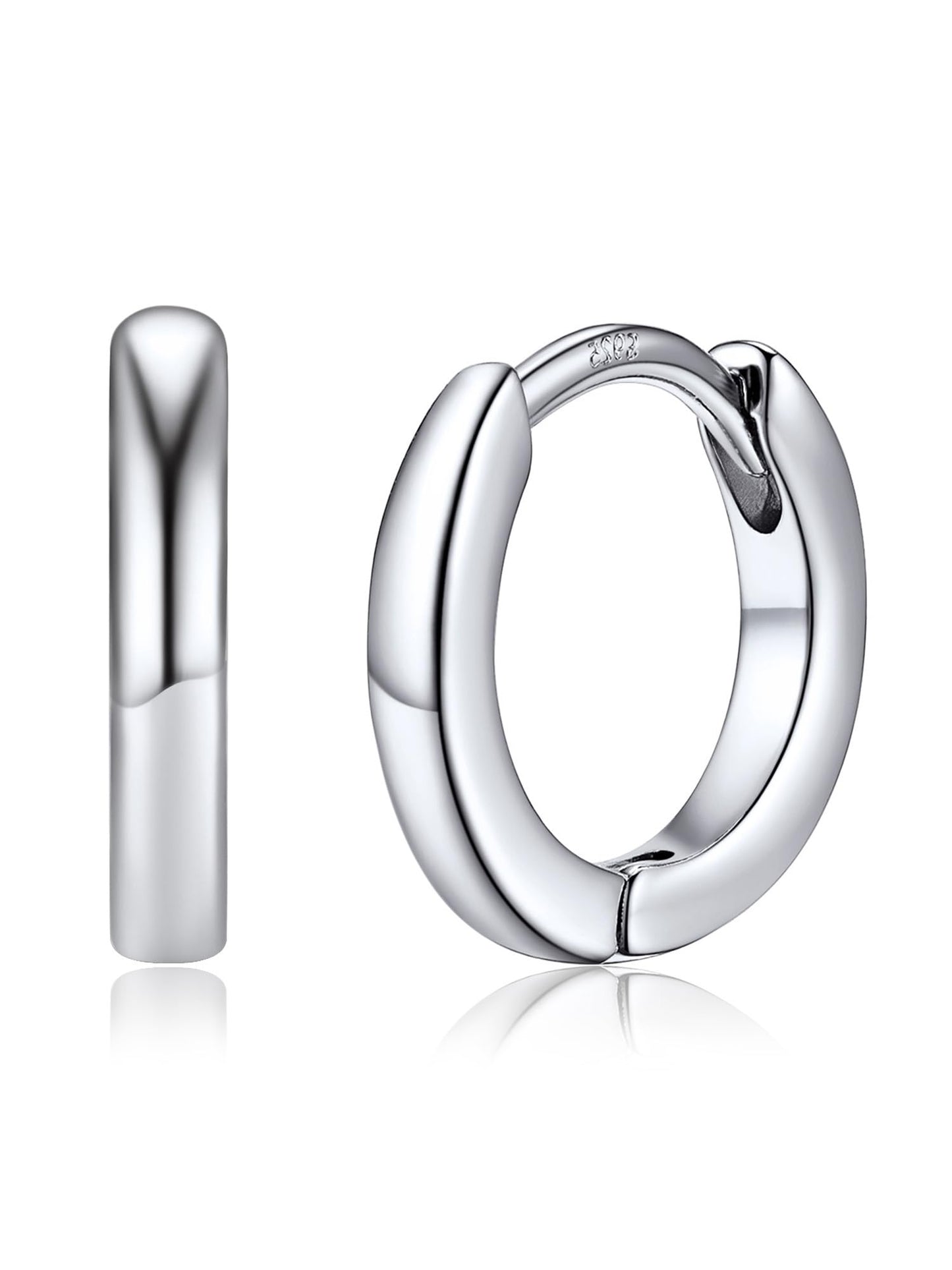 Silver Hoop Earrings For Women Hoops Earring Hypoallergenic 8mm Tiny Huggie Jewelry Non Tarnish Cartilage Piercing Waterproof Ear Earings