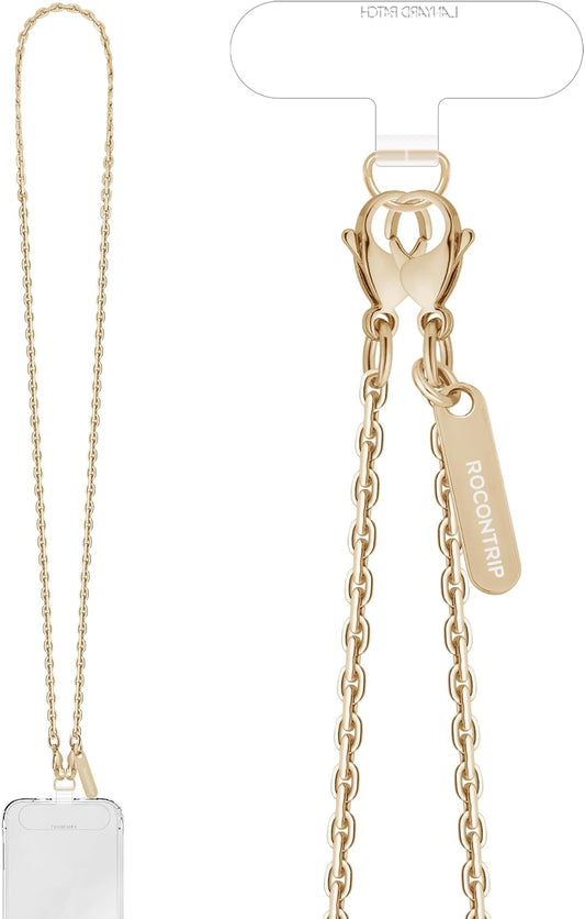 2 ROCONTRIP Phone Chain Crossbody Phone Strap with Tether Tabs Detachable iPhone Lanyard Chain for All Phones Premium