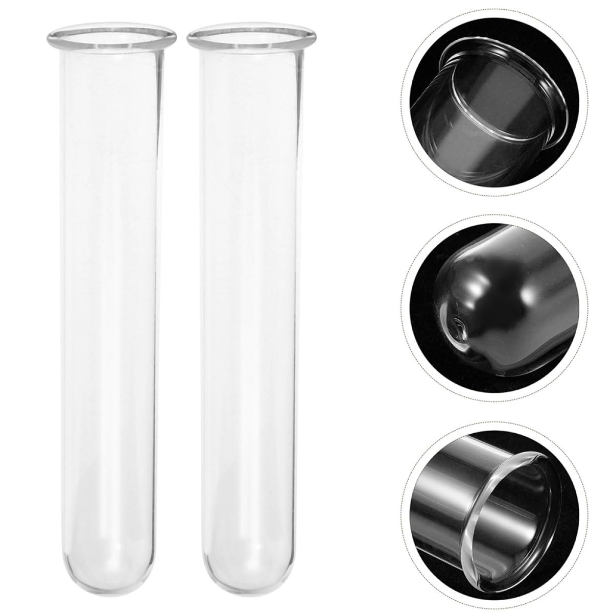 MAGICLULU 4pcs Hydroponic Plant Propagation Tubes Vases Glass Test Tube Containers 2.5x3x18cm Terrarium Accessories for Home Garden Décor