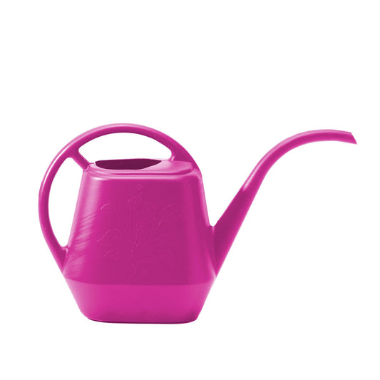Bloem Aqua Rite 56 Fl Oz Plastic Watering Can - Indoor & Outdoor, Narrow Spout, Comfortable Dual Handles for Flowers & Houseplants, Fuchsia