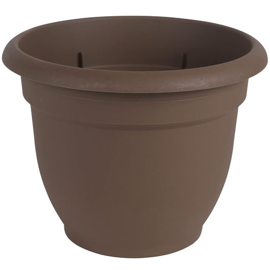 Bloem Ariana Self Watering Planter: 16" - Chocolate - Durable Resin Pot, for Indoor and Outdoor Use, Self Watering Disk Included, Gardening, 6 Gallon Capacity