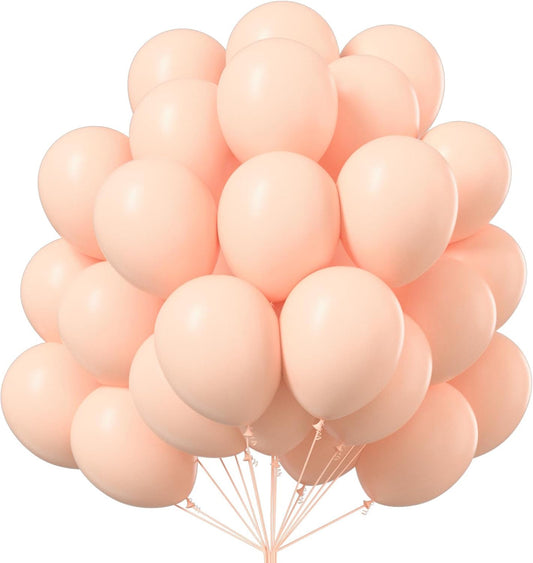 PartyWoo Pastel Orange Balloons - 50 Pcs 12 Inch Latex Helium Balloons for Celebrations & Events