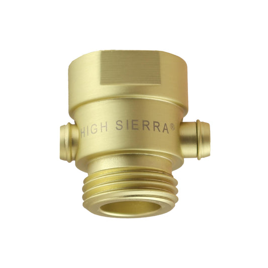 High Sierra® - All Lead-Free Brass Trickle Valve For Shower Heads. For Pause & Pressure Control. Easy To Push Button Reduces The Flow of Water or Shuts It Off to Just a Trickle - Brushed Gold