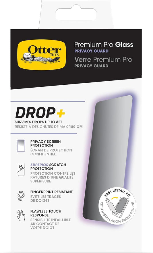15 OtterBox iPhone Plus Premium Pro Glass Privacy Guard, Privacy Screen, Precision Fit, Flawless Touch Response, Easy